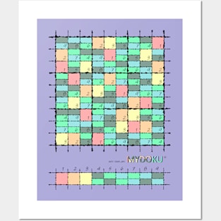 Mydoku_003_H001_001_F: Sudoku, Sudoku coloring, logic, logic puzzle, holiday puzzle, fun, away from screen Posters and Art